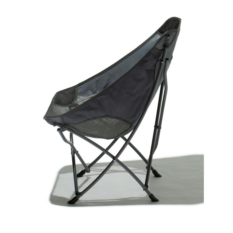 Outdoor  Portable Beach Chair Dish Chair With Carry Bag Mesh Fabric Camping Chair GREY