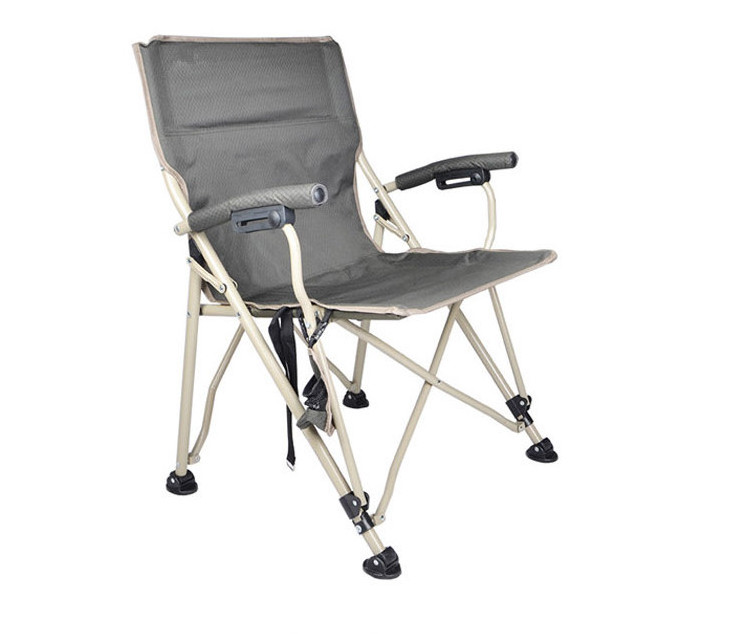 Oversized Support 300 lbs Ergonomic High Back Folding Steel Frame Padded Armrest Outdoor Camping Chair Folding