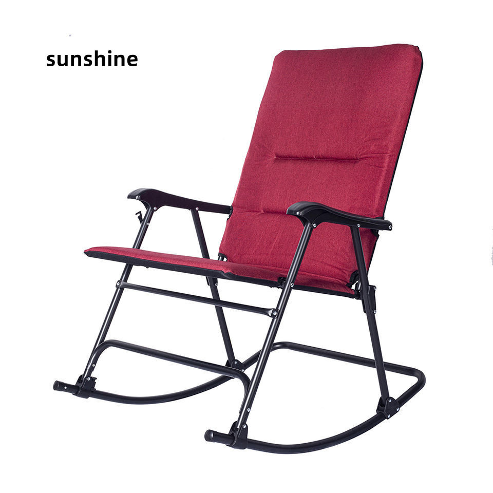 YG-L 021 PORTAL Oversized Folding Rocking Camping Chair Portable Outdoor Rocker with High Back Hard Armrests