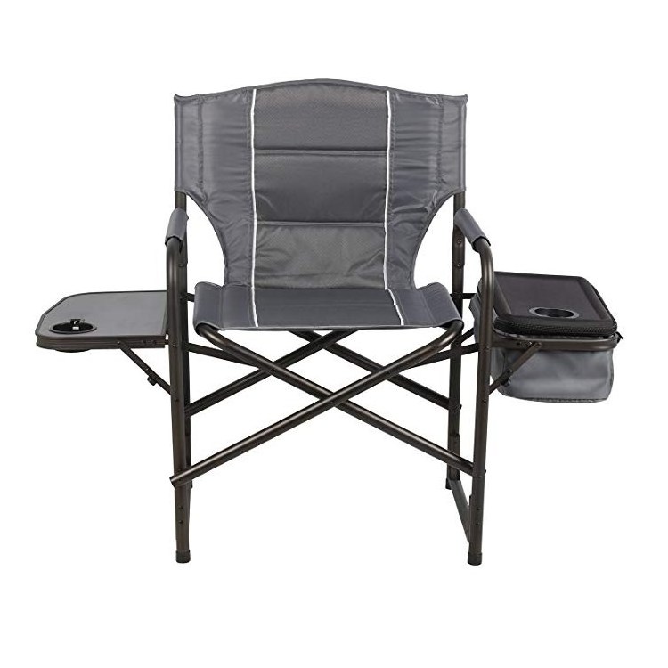 Director  Chair with Cooler Bag & Side Table, Grey