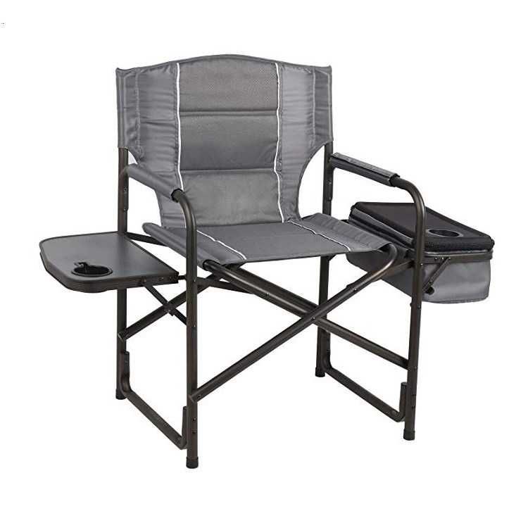 Director  Chair with Cooler Bag & Side Table, Grey