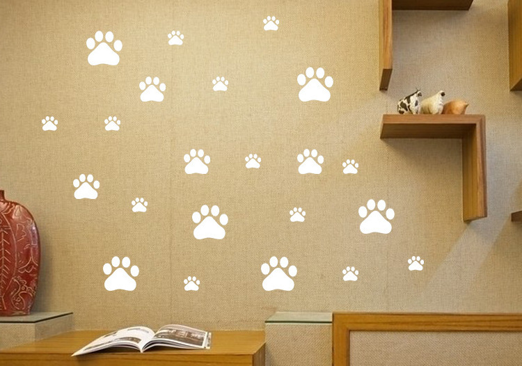 Dog Cat Paw Print Wall Stickers