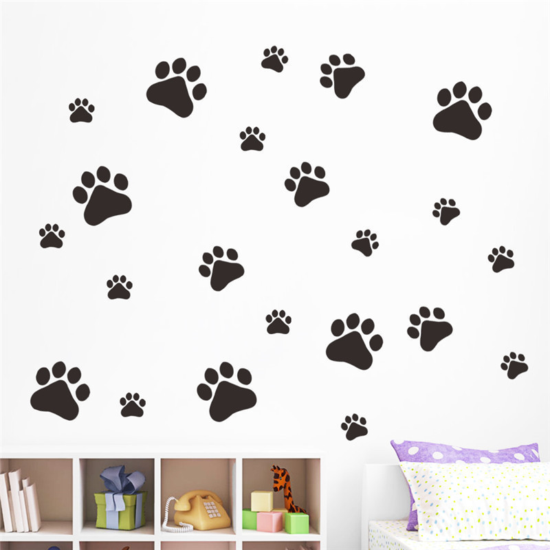 Dog Cat Paw Print Wall Stickers