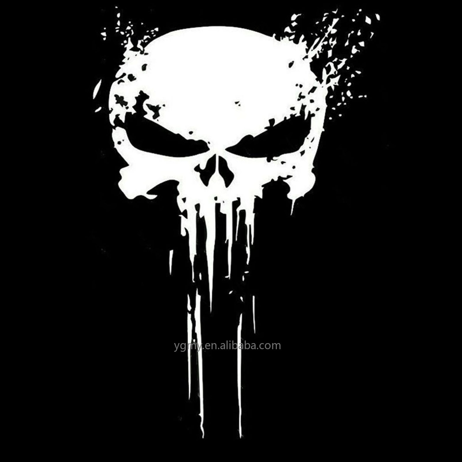 15*10cm 3D Punisher Skull Blood Sticker Car Stickers And Decal Car Vinyl Reflective Sticker Car Styling Decoration Accessories