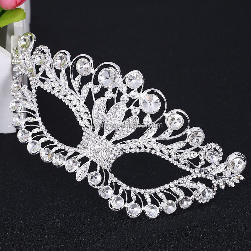 Women Girl Princess Venetian Masquerade Mask Party Wedding Mask Crystal Cosplay Mardi Gras Eye Costume Ball Prom Show Mask