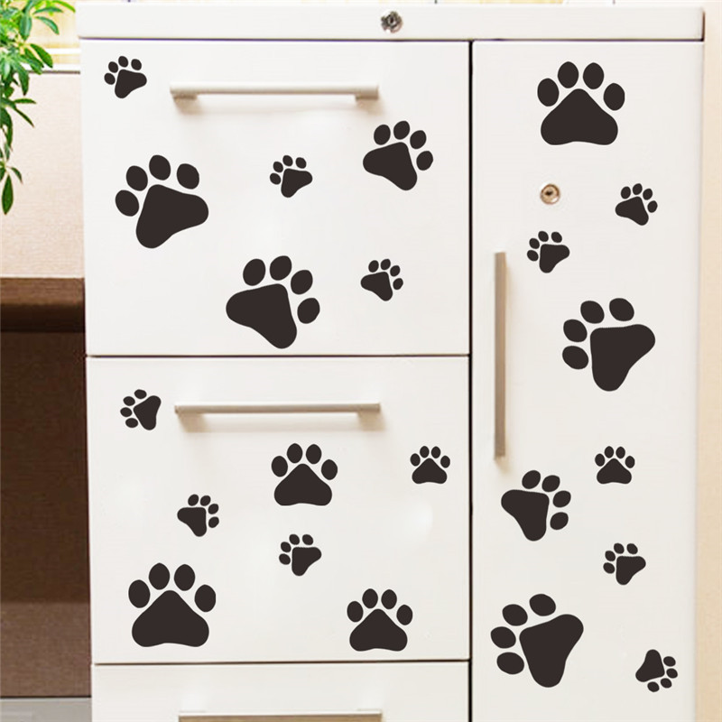 Dog Cat Paw Print Wall Stickers