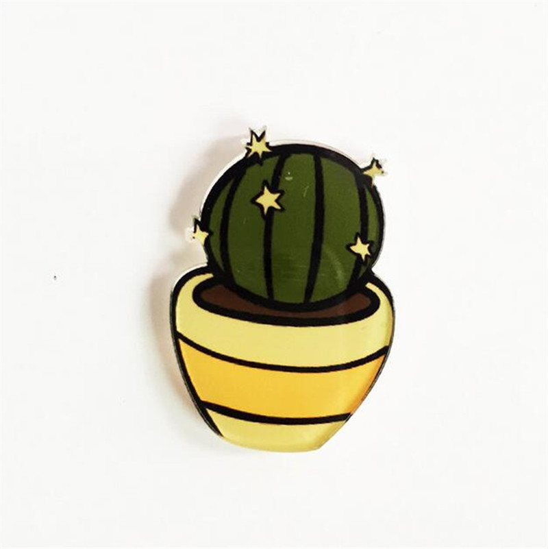 Cute Icon Cactus Succulents Magnetic Sticker Cartoon Icons Backpack Decoration Refrigerator Sticker