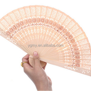 HIgh Quality Vintage Folding Bamboo Hand Fans Wooden Hollow Carved Wedding Dancing Decor Sandalwood Fan