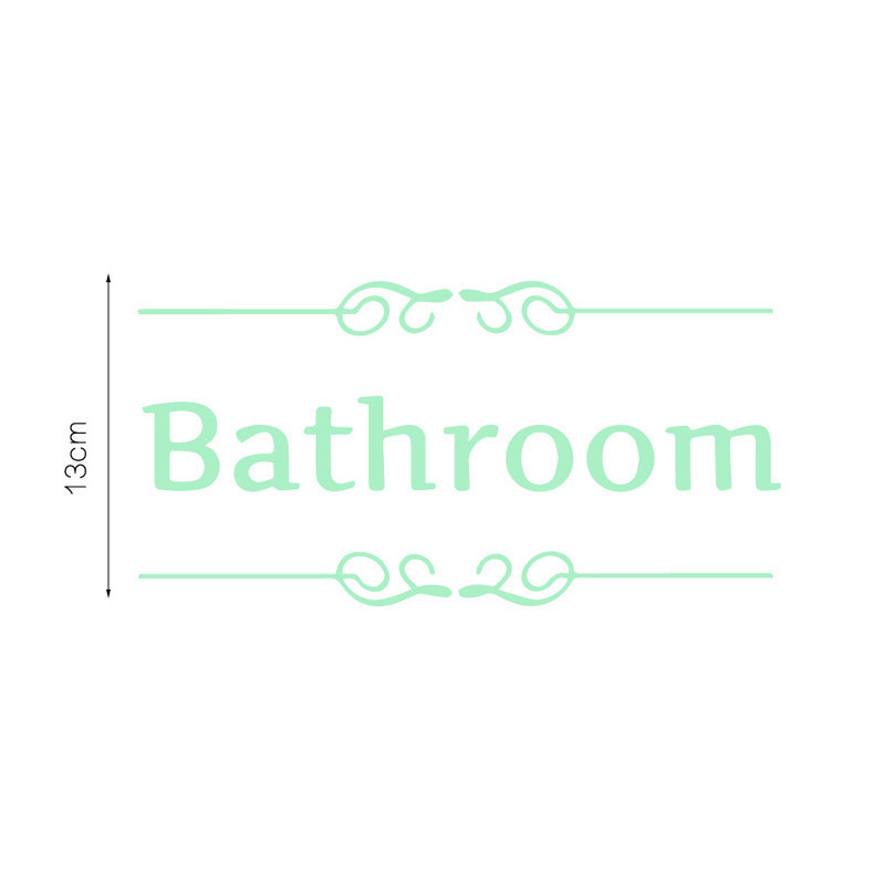 Creative Luminous Wall Stickers Bathroom Decoration Toilet Door Vinyl Wall Art Decals Glow in the Dark Quote Sticker Home Decor