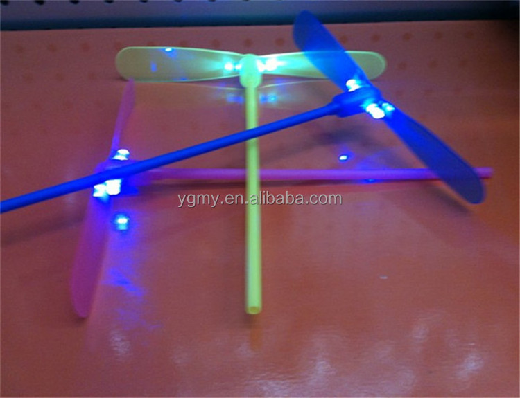 NEW LED Luminous flying light up toys flashing Bamboo Dragonfly Electronic Cheap kids gift party decoration