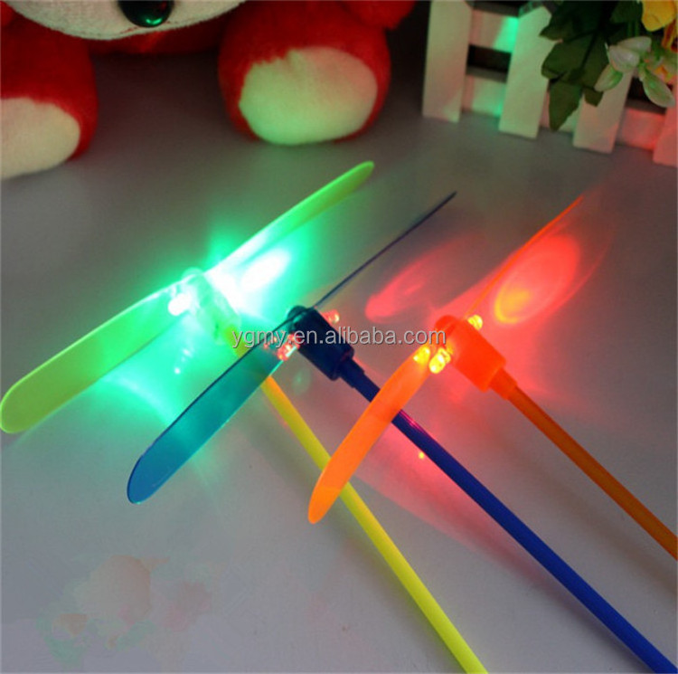 NEW LED Luminous flying light up toys flashing Bamboo Dragonfly Electronic Cheap kids gift party decoration