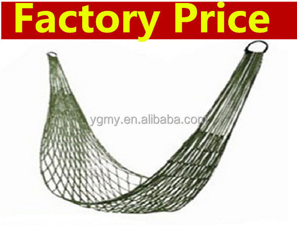 Mesh Hammock Cot Bed Mesh Net Hammock with Metal Loops for Outdoor