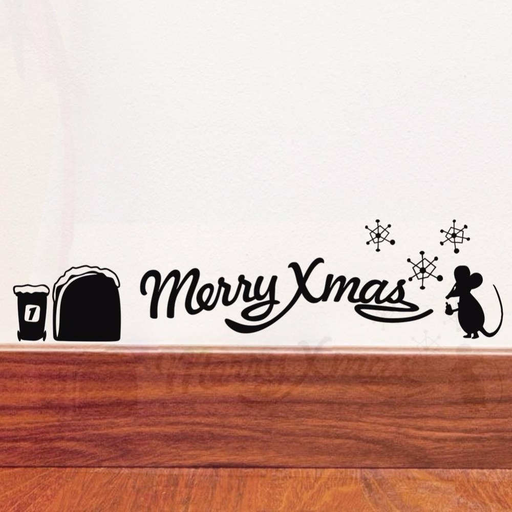 3d Funny mouse hole wall stickers