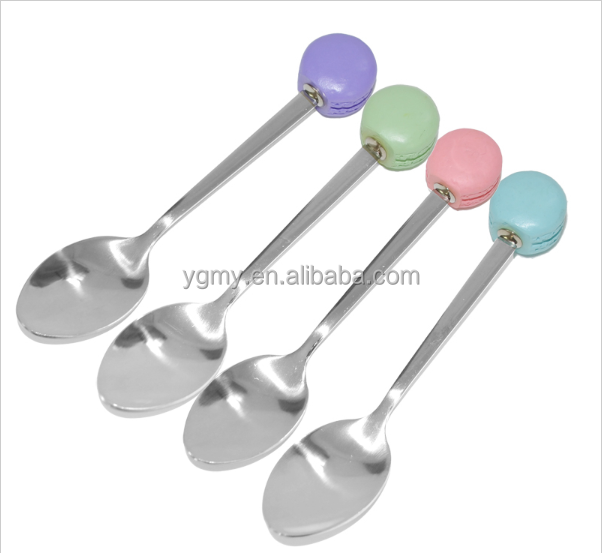 Funny Stocked Stainless Steel Dinner Spoon for Children Dessert Tea Coffee Spoons Bread Cake Design Cutlery Kitchen Tools