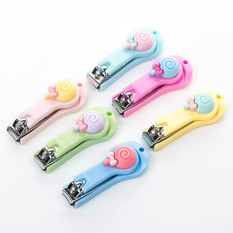 Nail Clipper for Finger Toe Color Random Cartoon Style Stainless Steel Manicure Care Nail Cutter