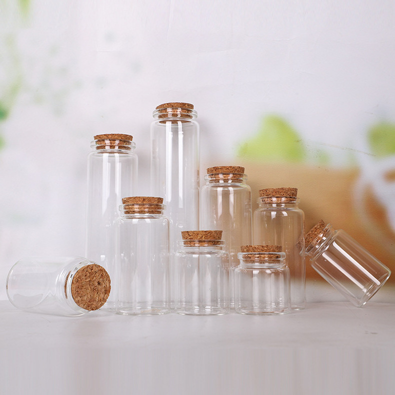 Hot Sell Glass Jars Message Vials Ornaments Bottle DIY Container Small Mason Jar 1PC Mini Hot Sale Decoration Cork Stopper Cheap