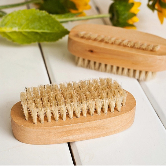 Nail Brush With Bristles Manicure Pedicure Scrubbing Nail Bath Brush Fingernail Hand Foot Brush