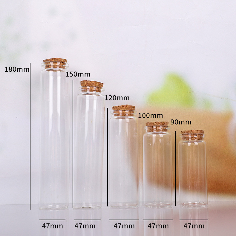 Hot Sell Glass Jars Message Vials Ornaments Bottle DIY Container Small Mason Jar 1PC Mini Hot Sale Decoration Cork Stopper Cheap