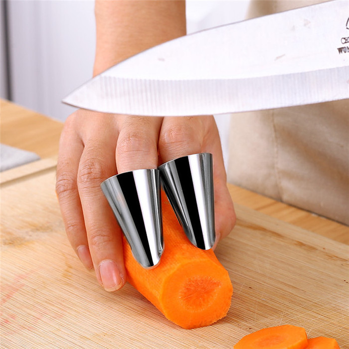 Stainless Steel Kitchen Cutting Tools Finger Protector Finger Guard