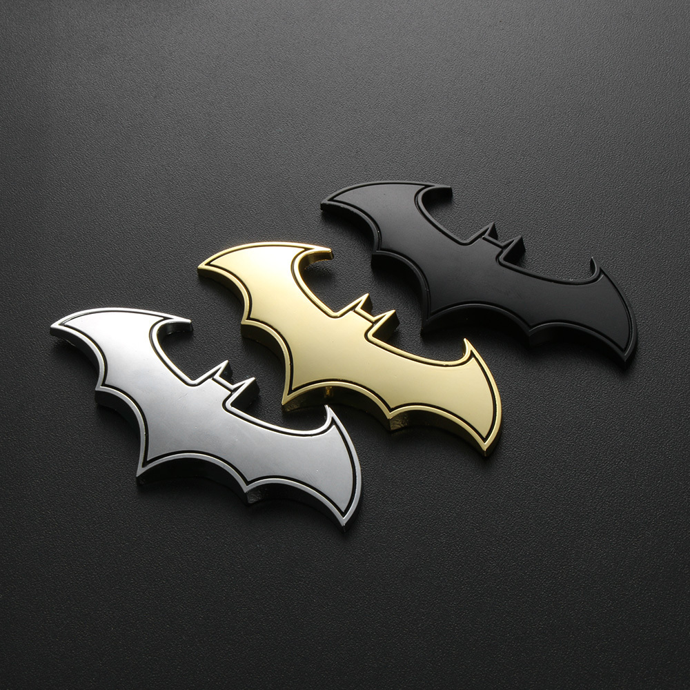 1PC 3D Bat Shape Car Stickers Cool Metal Car Logo Emblem Sticker Decal Motorcycle Automobiles Car Styling Accessories