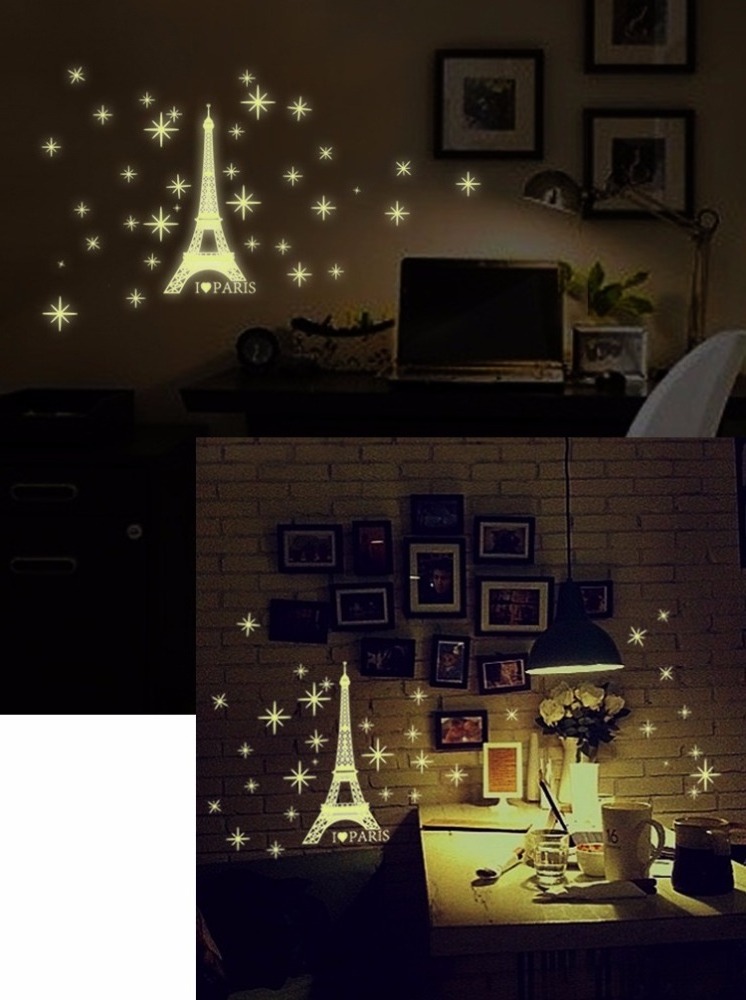 Luminous Eiffel Tower DIY Wallpaper Wall Sticker