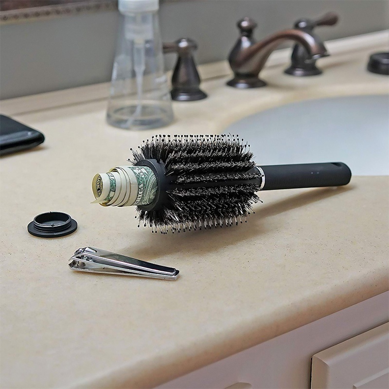 Hair Brush Comb Diversion Stash Safe by Charmonic Stash Can Functions as an Authentic Brush Perfect for Travel or At Home