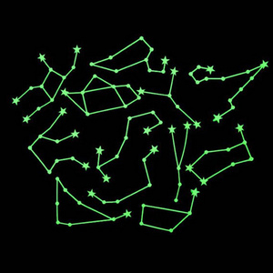 My House Plastic 3D Stars Glow In The Dark Luminous Fluorescent Wall Stickers