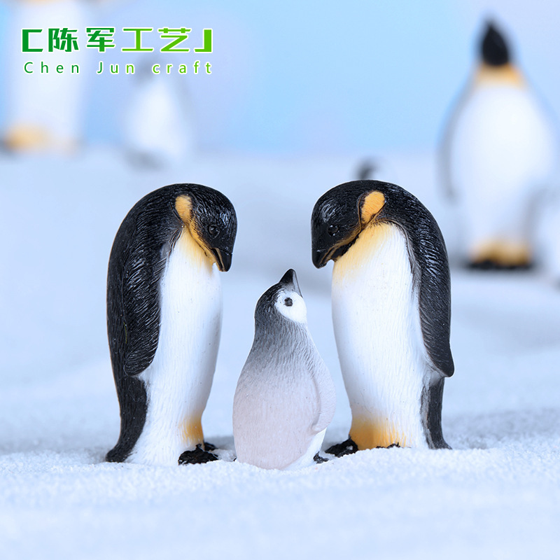 Chen Jun Craft Iceberg Sichuan University Snowflake Polar Series Realistic Size Penguin Seal Resin Craft Decoration