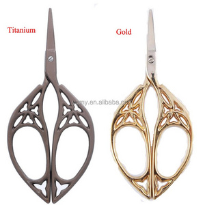 cross stitch European Retro classic Vintage Antique Craft Leaf Stainless Steel Sewing Tailor scissor handicraft DIY Tool