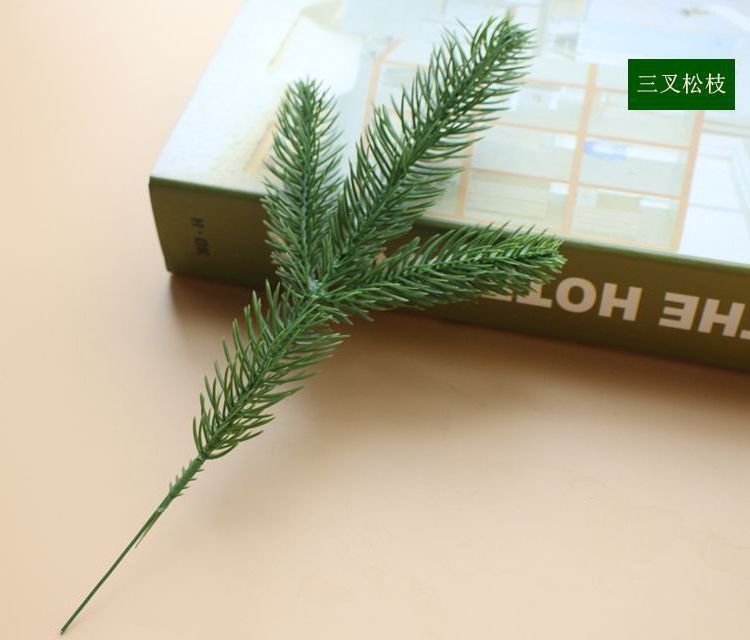 Twigs Stems Picks Green Plants Christmas Faux Pine Needles Artificial Pine Branches For Christmas Decoration