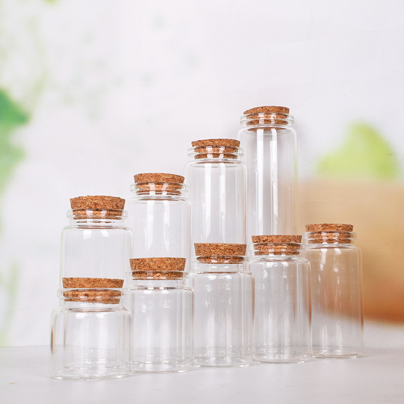 Hot Sell Glass Jars Message Vials Ornaments Bottle DIY Container Small Mason Jar 1PC Mini Hot Sale Decoration Cork Stopper Cheap