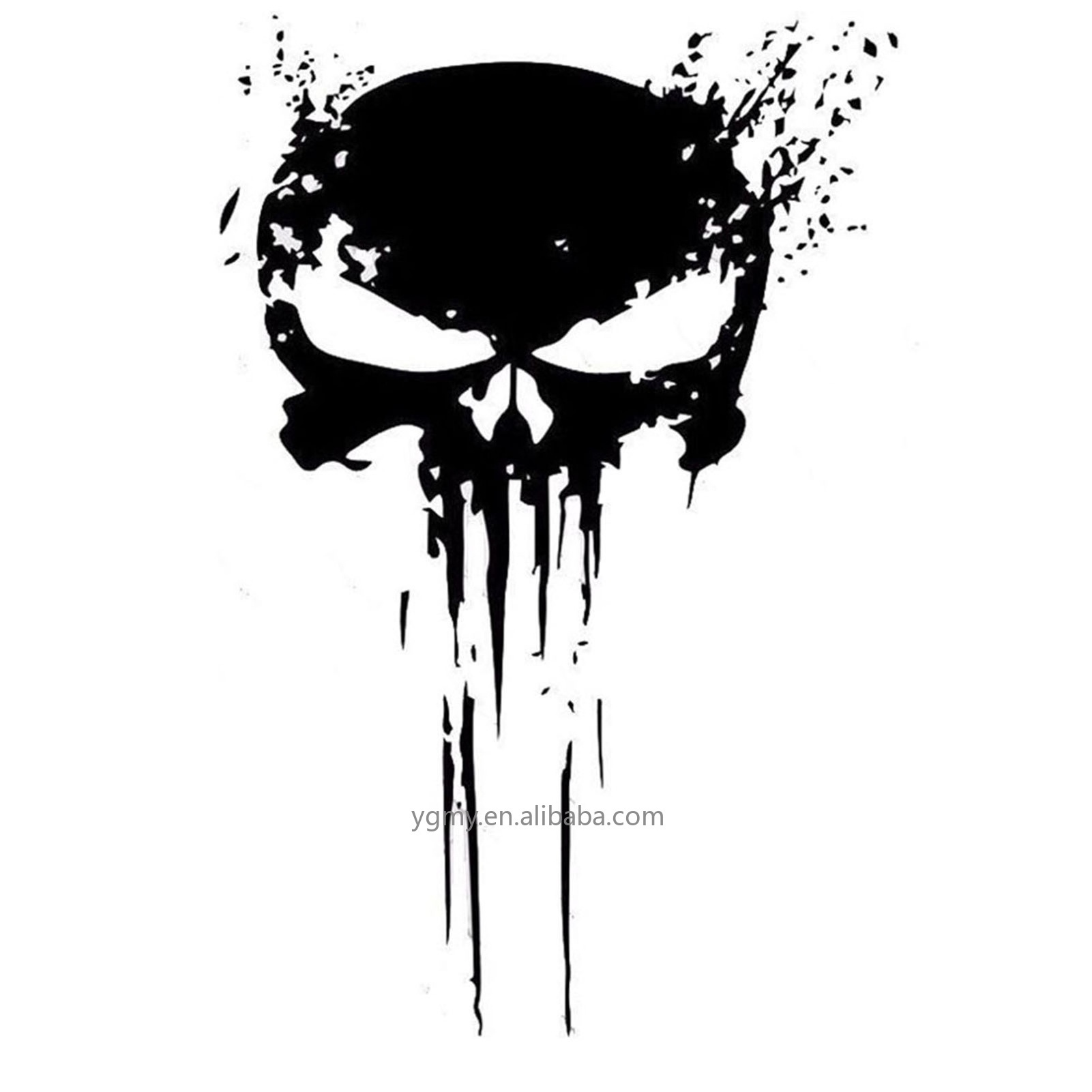 15*10cm 3D Punisher Skull Blood Sticker Car Stickers And Decal Car Vinyl Reflective Sticker Car Styling Decoration Accessories