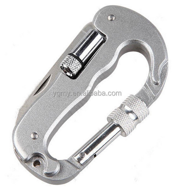 multifunctional climbing carabiner knife paracord buckles