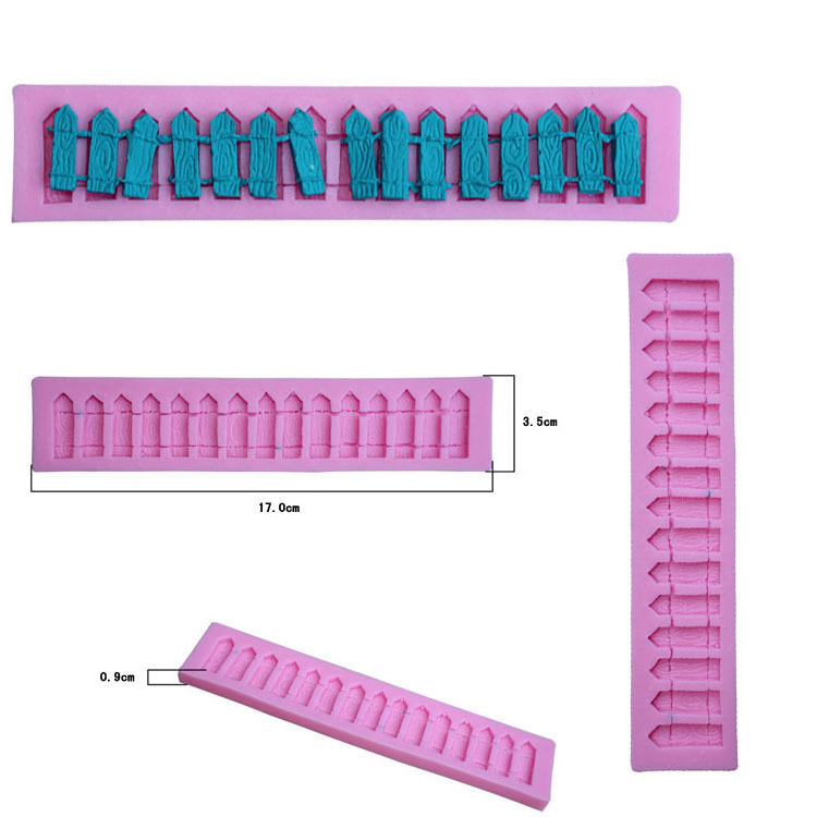 Fence Shaped Silicone Cake Mold Sugar Paste 3D Fondant Cake Decoration Tool