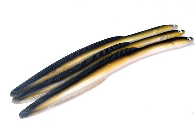 Swim Electric Eel Soft Fishing Lure Artificial Soft Bait Simulation Lifelike Saltwater fish carp Bass