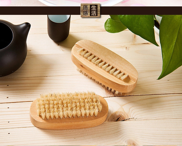 Nail Brush With Bristles Manicure Pedicure Scrubbing Nail Bath Brush Fingernail Hand Foot Brush