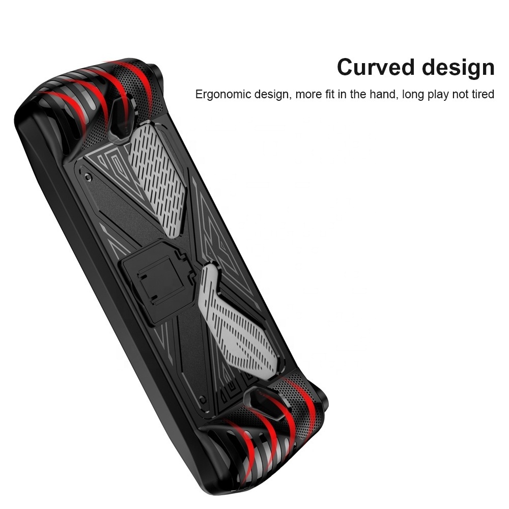 Kickstand Protective Case for Asus Rog Ally Full Cover Case with Stand Compatible with Steam Deck Case Shock-Absorption