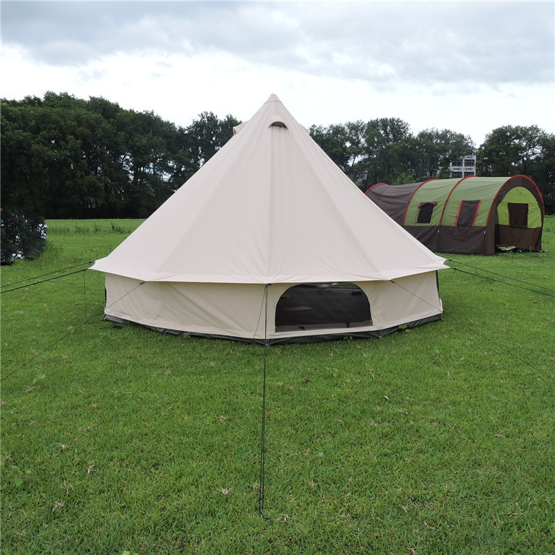 Outdoor camping cotton tent bell-shaped large space  canvas tent mongolian yurt