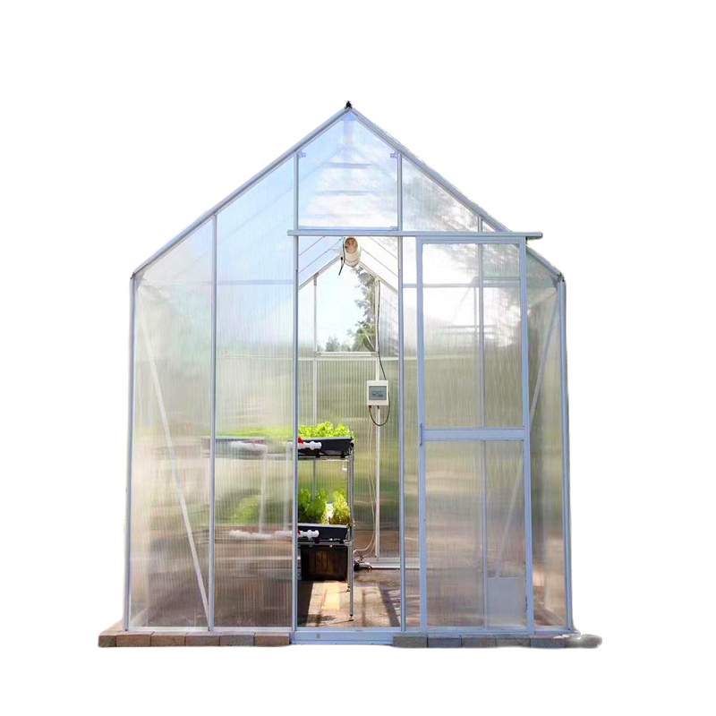 Mini Low Cost Aluminium Frame Polycarbonate Glass Commercial and Home Garden Greenhouses for Sale