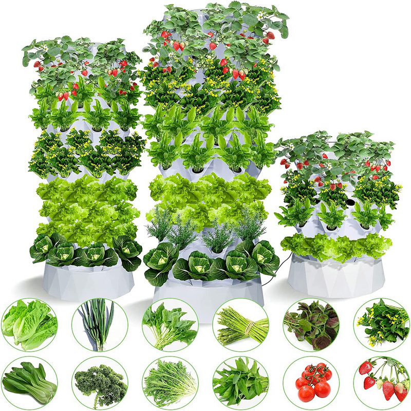 8 Layers High Quality Vertical Hydroponic Pineapple Aeroponic Tower Growing Systems For Strawberry