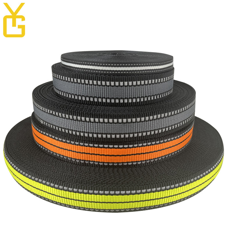 Reflective Straps Jacquard Ribbon Woven Tapes Reflective 50mm Polypropylene Webbing Tape