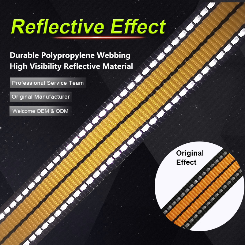 Reflective Straps Jacquard Ribbon Woven Tapes Reflective 50mm Polypropylene Webbing Tape