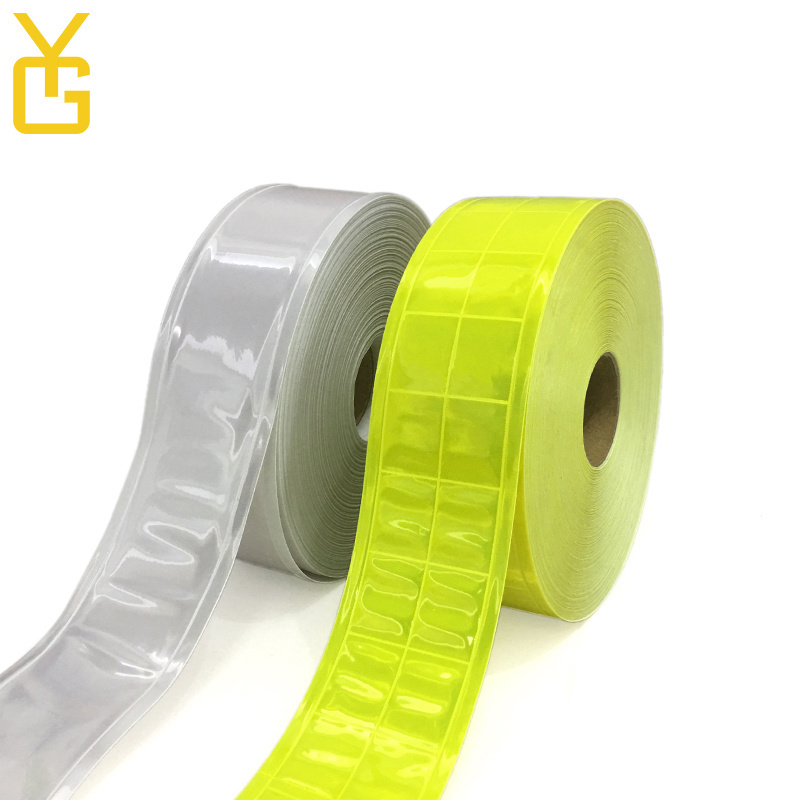 YouGuang Reflective Micro-Prismatic Film material Clothing Retro Fabric Sew On Type Grade Vinyl Roll Yellow Reflective PVC Tape