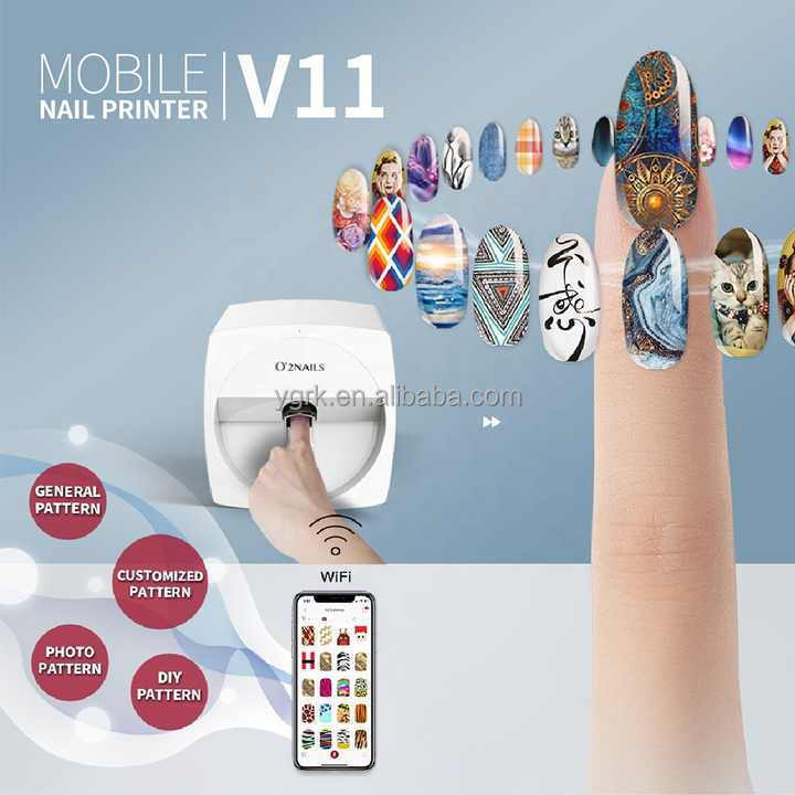 Portable smart fingernail painting machine  3D nail decoration machine for nail paint