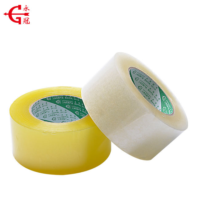 High quality wholesale transparent Super transparent opp tape nature rubber bopp packing tape