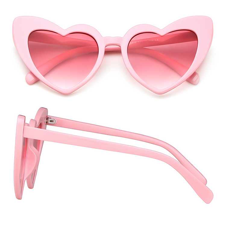 STY5716M Wholesale High Quality Custom Logo Love Shape Party Sunglass Colorful Sun Glasses Women Pink White Heart Sunglasses