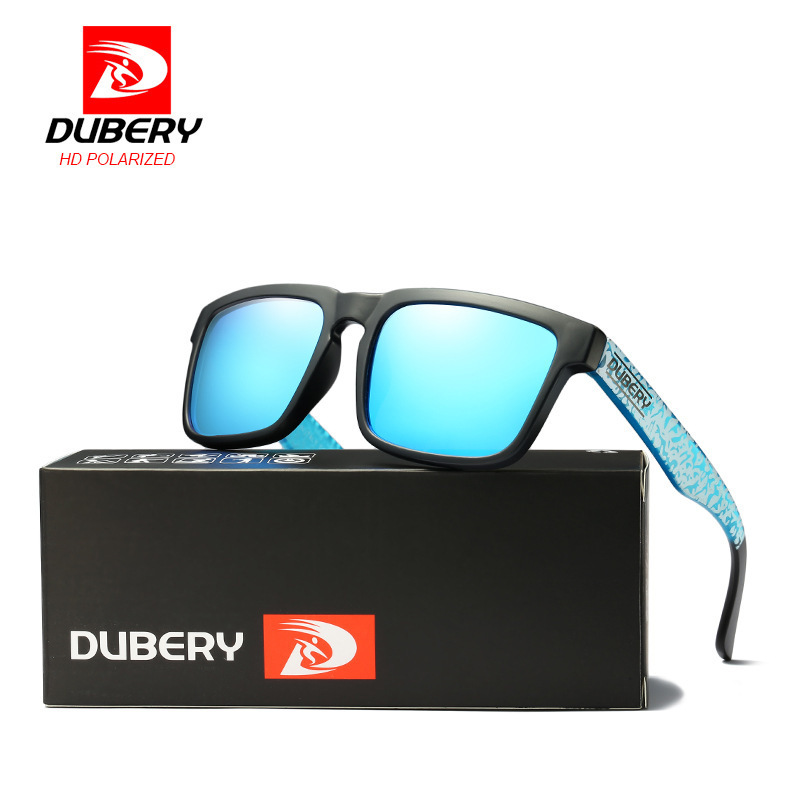 Dubery D710 Brand High Quality CE UV400 Men Sports Polarized Sunglasses Mirror Driving Sun Glasses Color with Packing Boxes