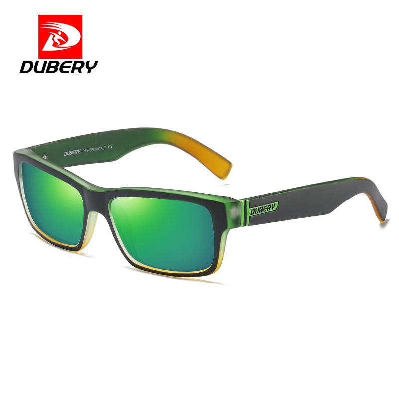 DUBERY D189 Fashion Plastic Polarized Sunglasses For Men Black Driving Sun Glasses Unisex uv400 with Box