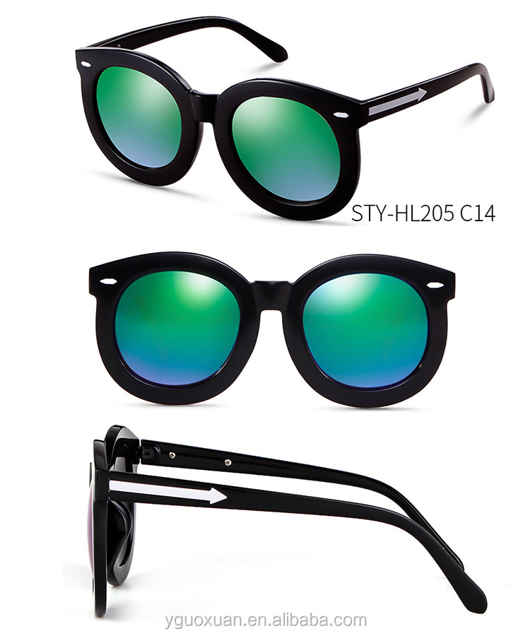 STORY STY-HL205 Women Arrow Round Oversize Promotional Custom Designer Sunglasses Make Visor