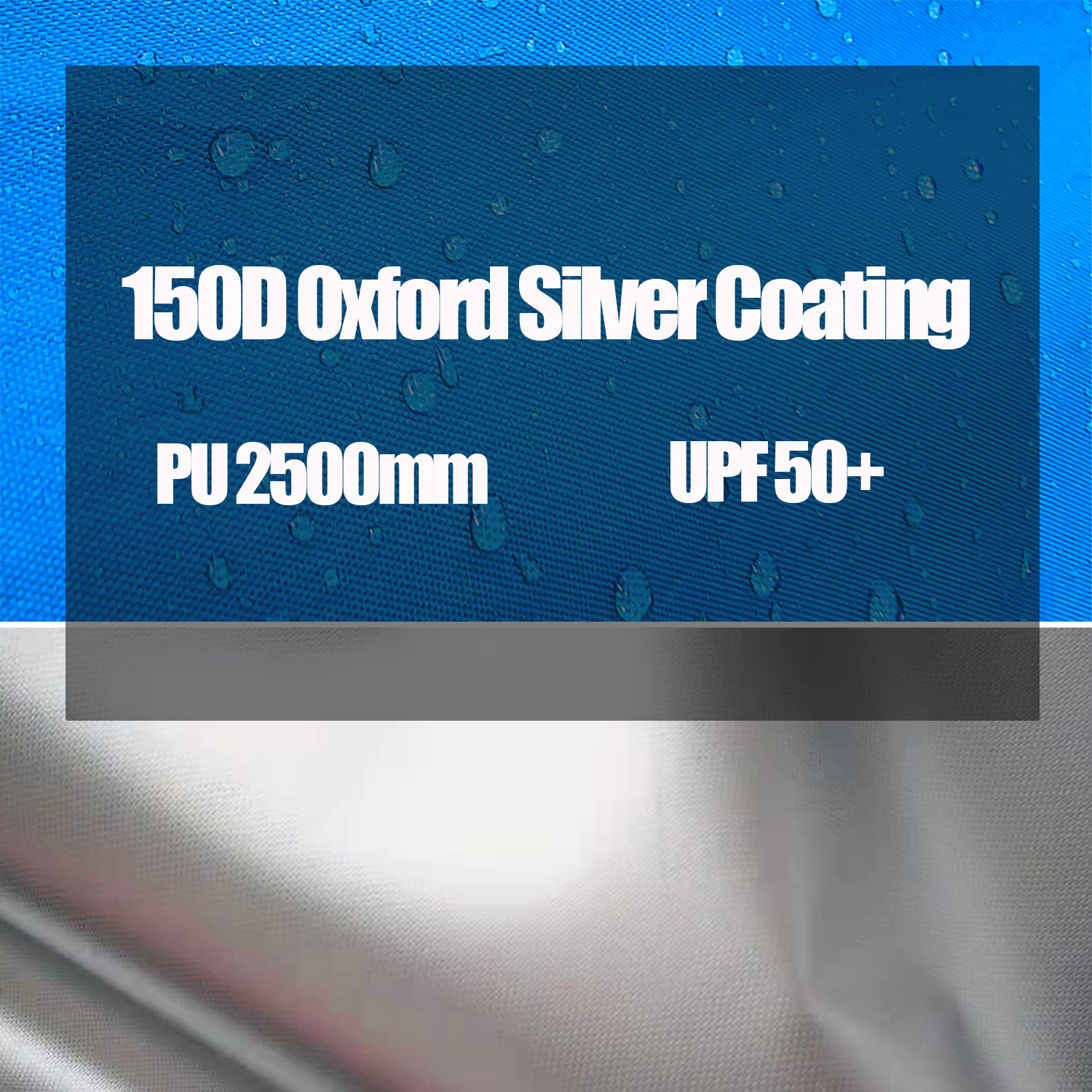 150D Oxford Silver Coating Awning Waterproof Sunshade Tent Tarp Camping Hammock Sun Shelter Garden Canopy Rain Fly 3*4M